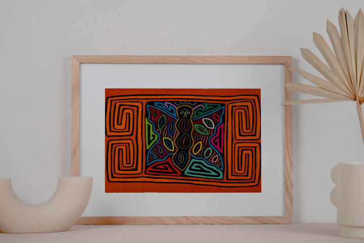 Orange And Black Angry Butterfly Symmetry Mola