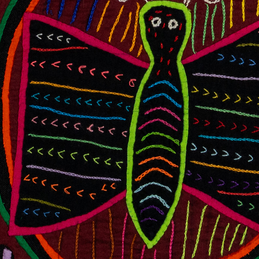 Burgundy Butterfly In Jar Mola