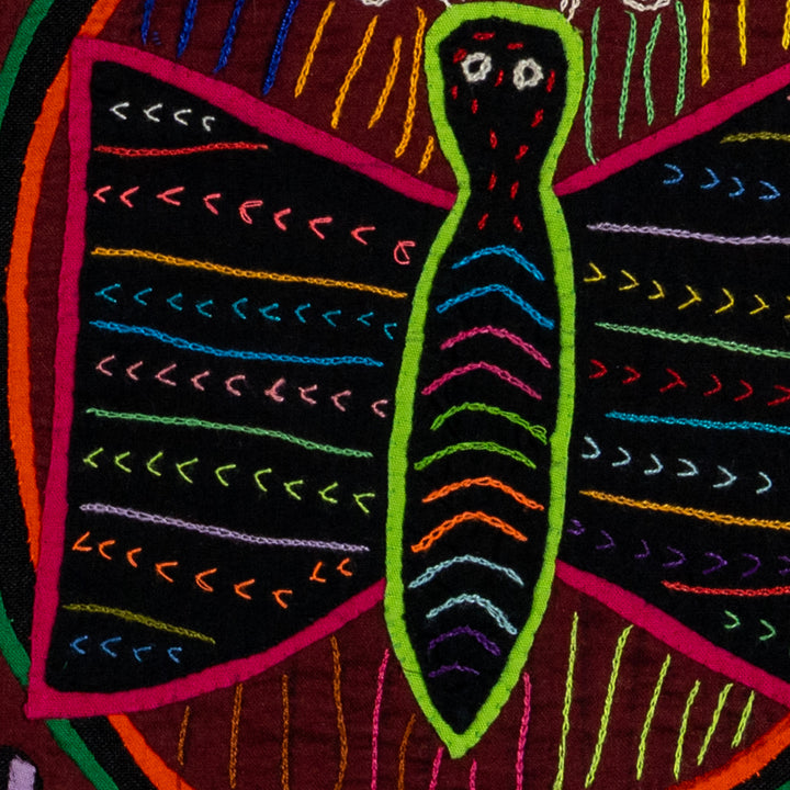 Burgundy Butterfly In Jar Mola