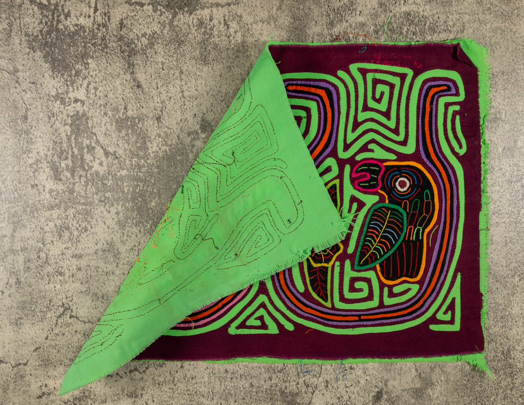 Burgundy And Green Parrot Bird In Vase Mola