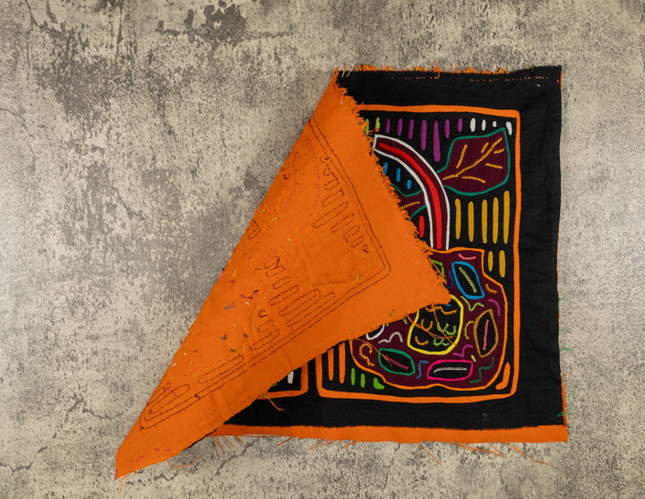 Black And Orange Tropical Fruit Mola
