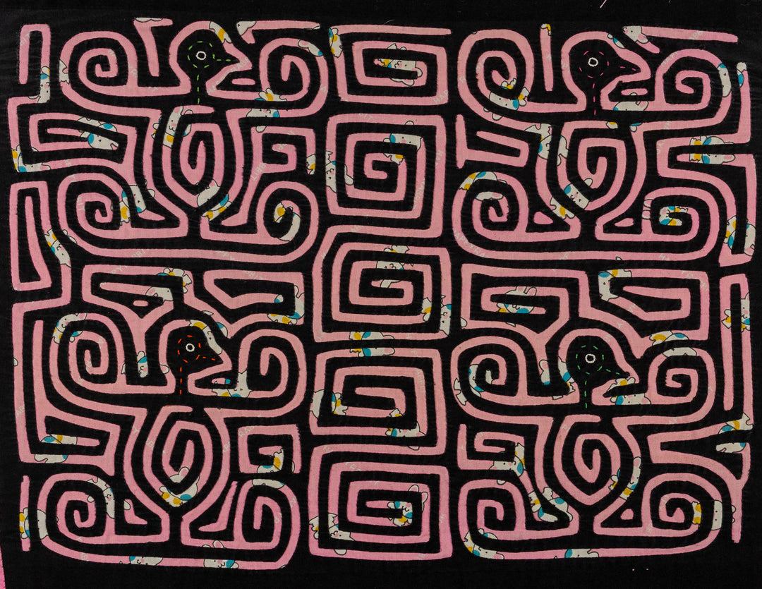 Black And Pink Kitty Cat Material Mola