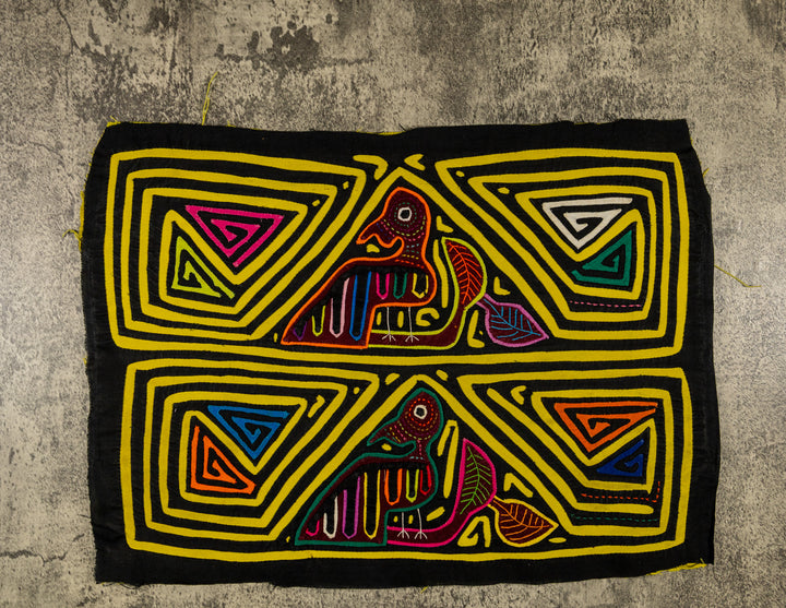 Black And Yellow Birdcage Mola