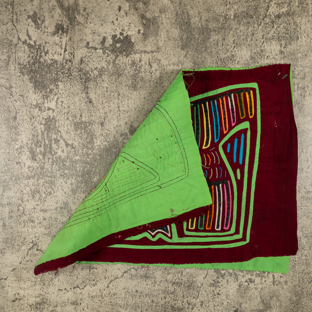 Burgundy And Green Hawk Bird On The Hunt Mola