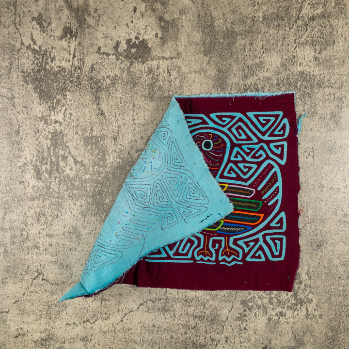 Burgundy And Turquoise Two Ducks A&
