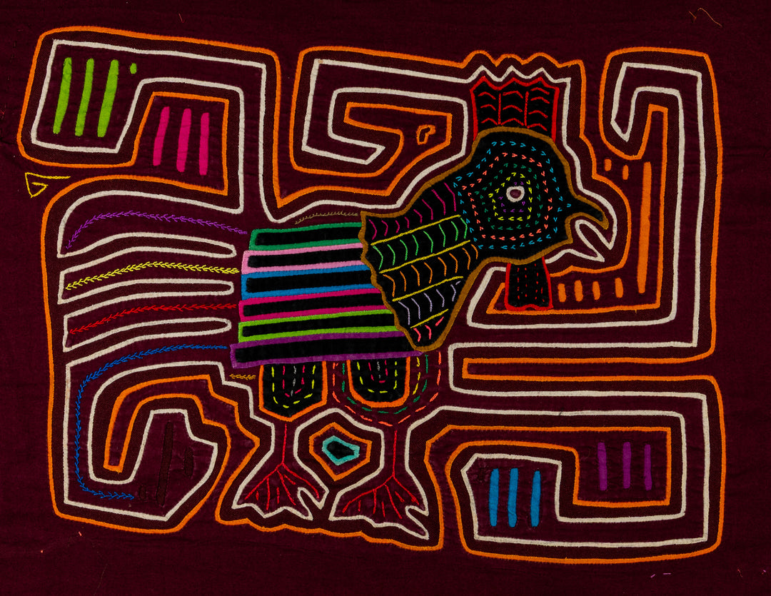 Burgundy Cock-Adoodle-Doo Rooster Mola