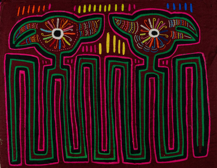 Pink And Green Bird Optical Illusion Mola