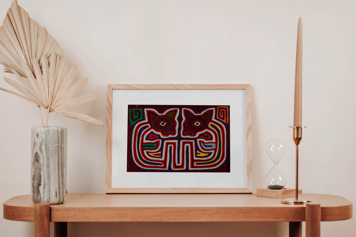 Burgundy And White Jungle Critter Conversation Mola