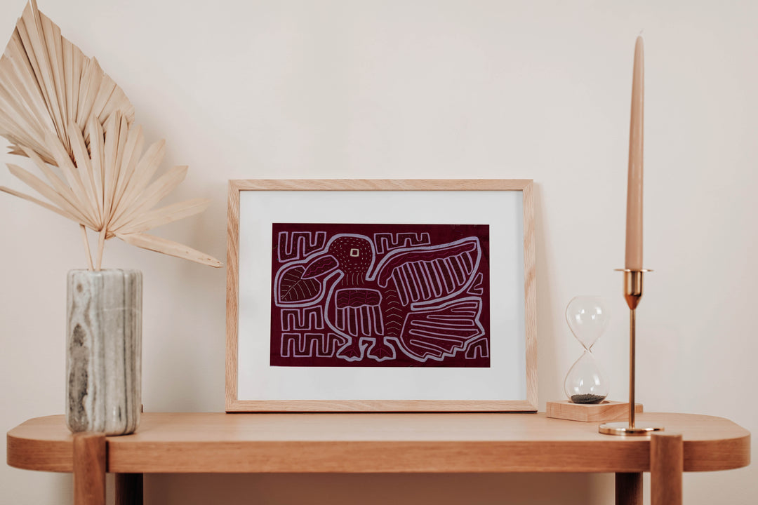 Burgundy And Blue Jungle Duck Bird Mola