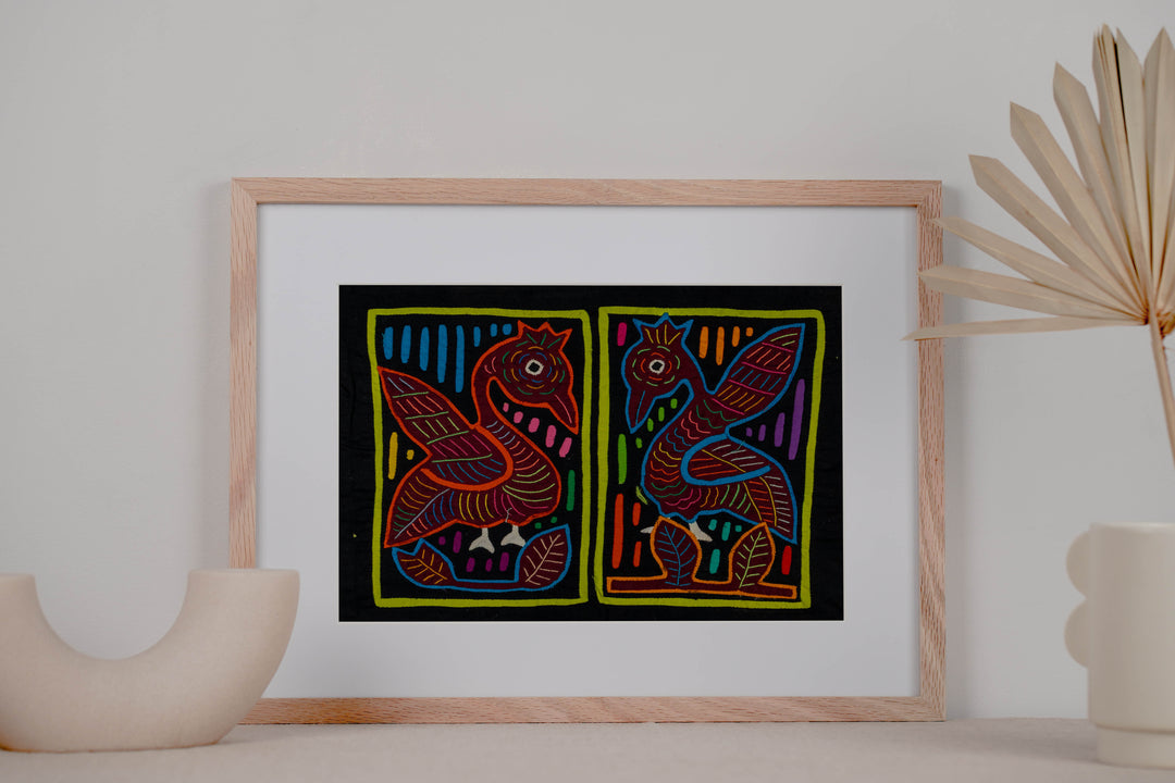 Swan Waterbird Love Dance Mola