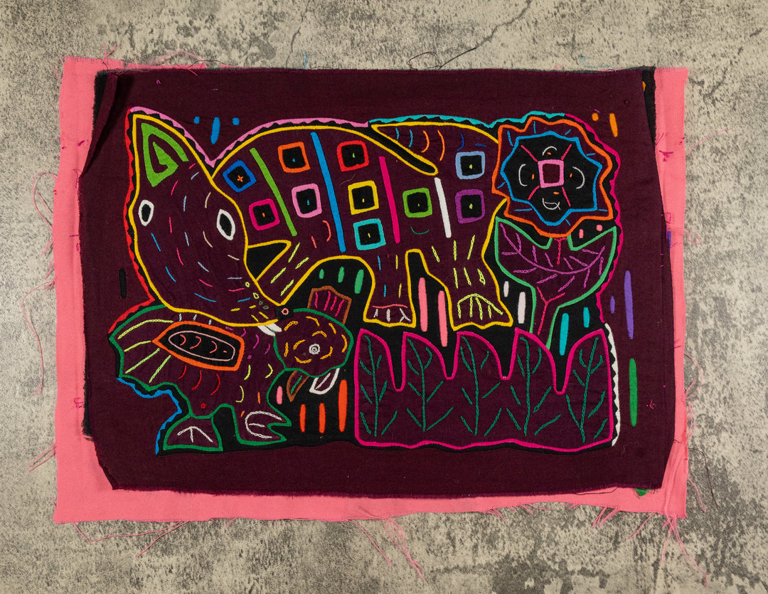 Maroon And Pink Twisted Neck Goose Bird Mola