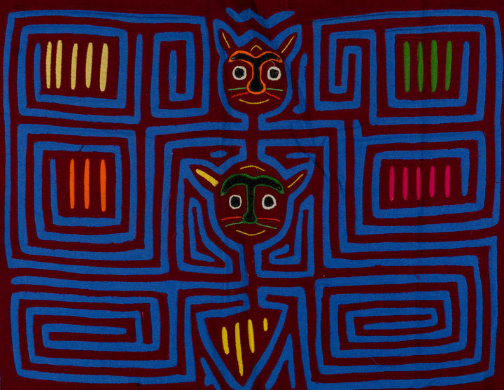 Burgundy And Blue Cat Stack Mola