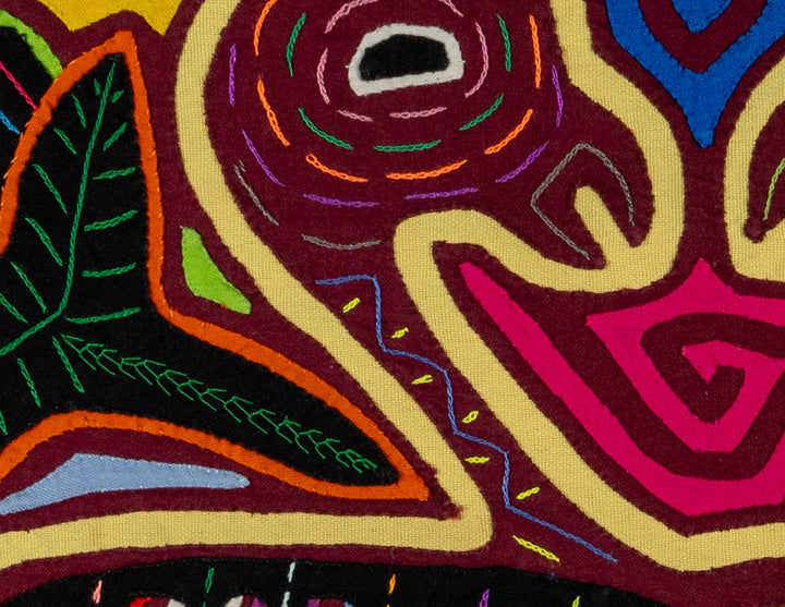 Burgundy And Yellow Optical Illusion Mola