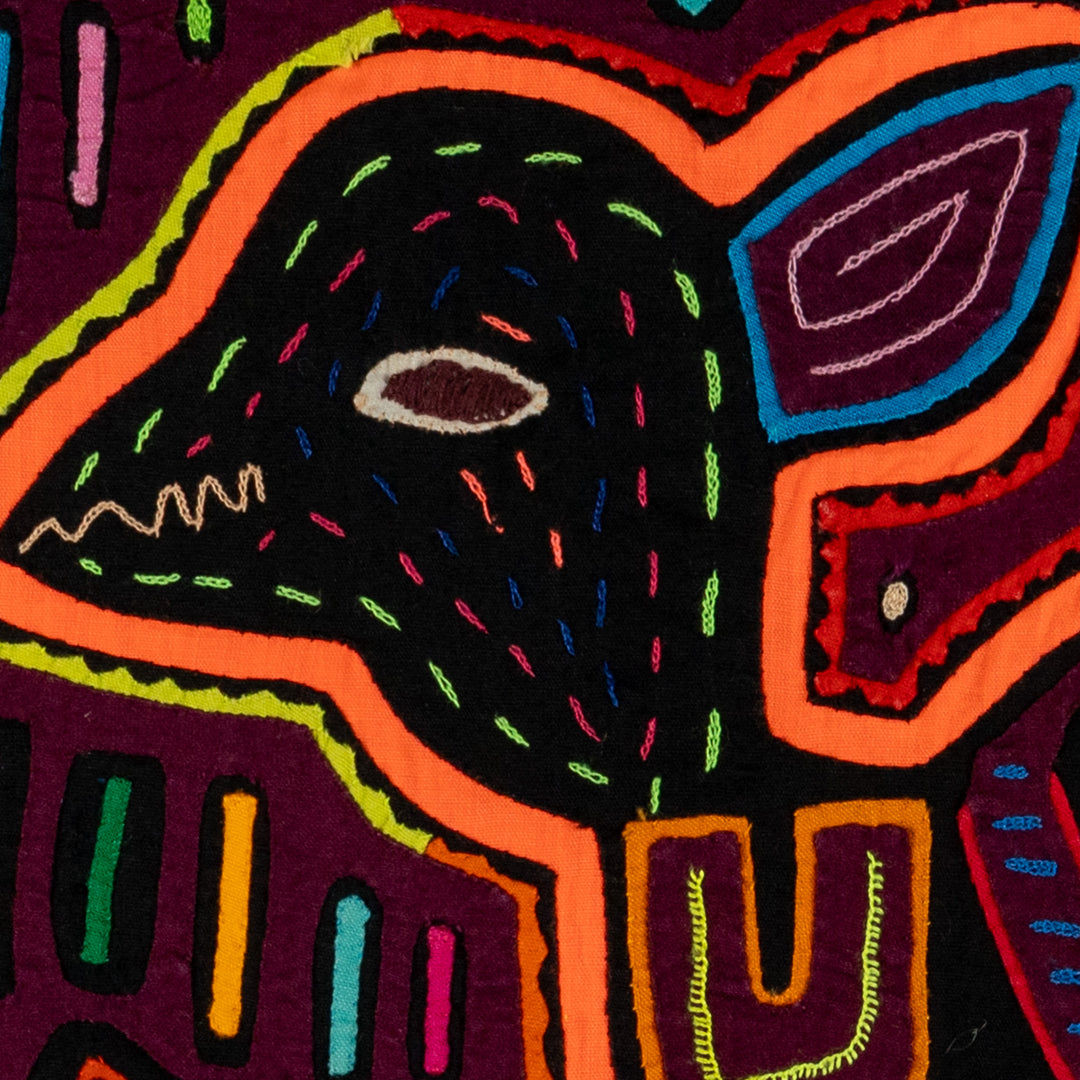 Neon Orange Jungle Critter On A Branch Mola