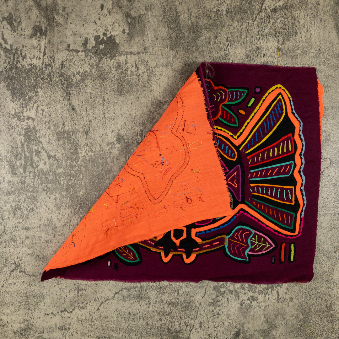 Neon Orange Jungle Critter On A Branch Mola