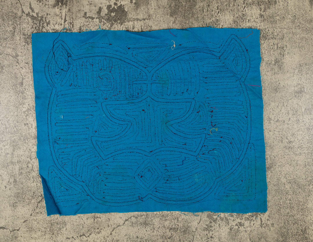 Burgundy And Turquoise Optical Illusion Mola