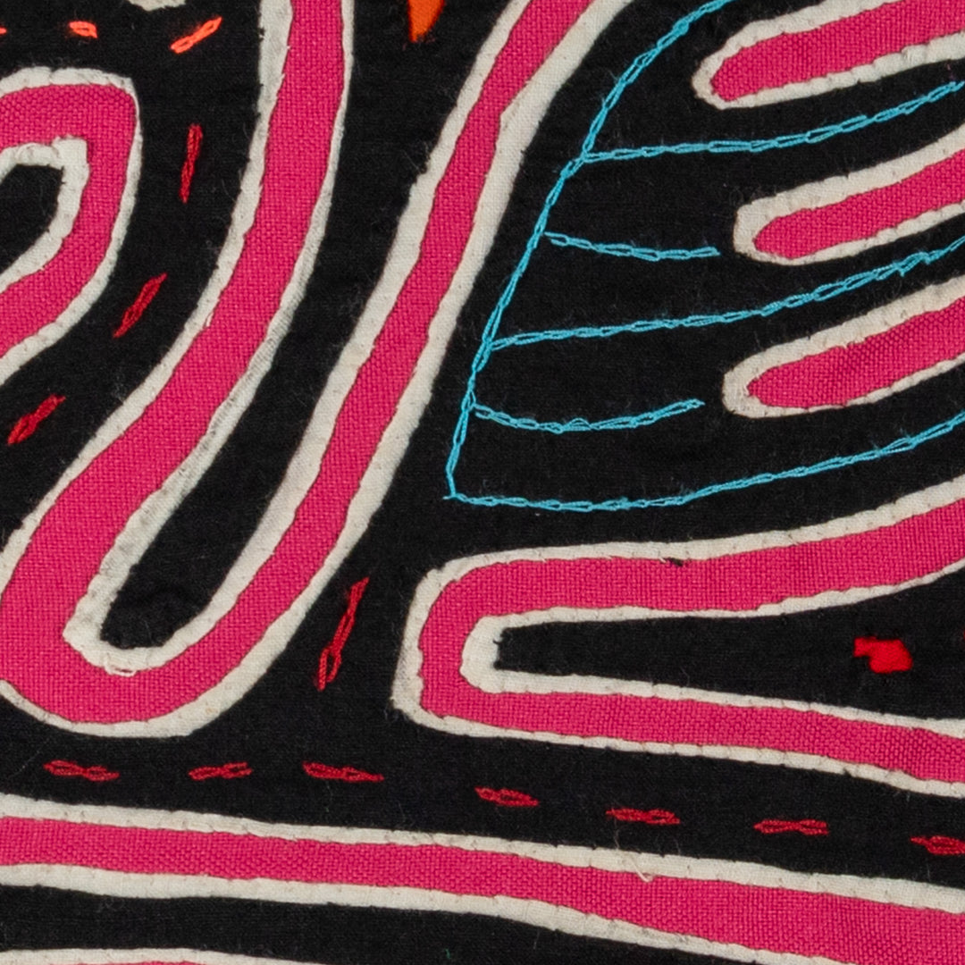 Pink And White Swan Lake Or Optical Illusion Mola