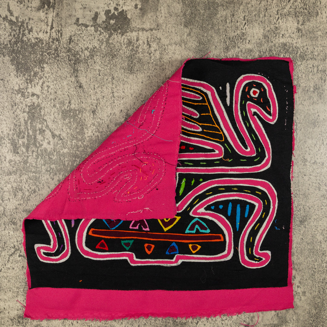 Pink And White Swan Lake Or Optical Illusion Mola