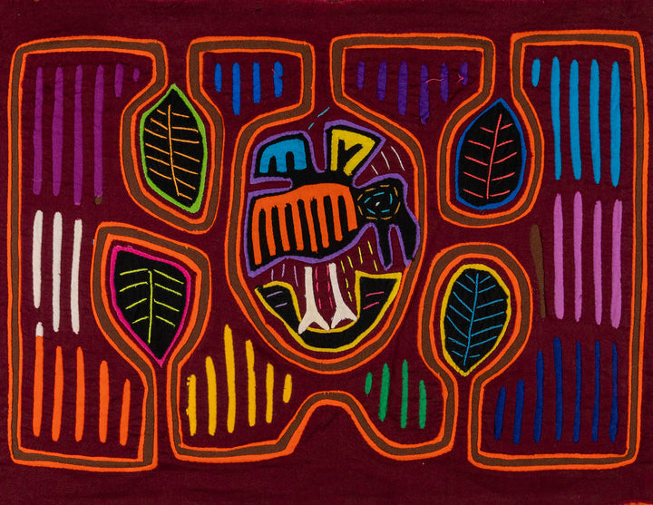 Orange And Burgundy Birdcage Mola