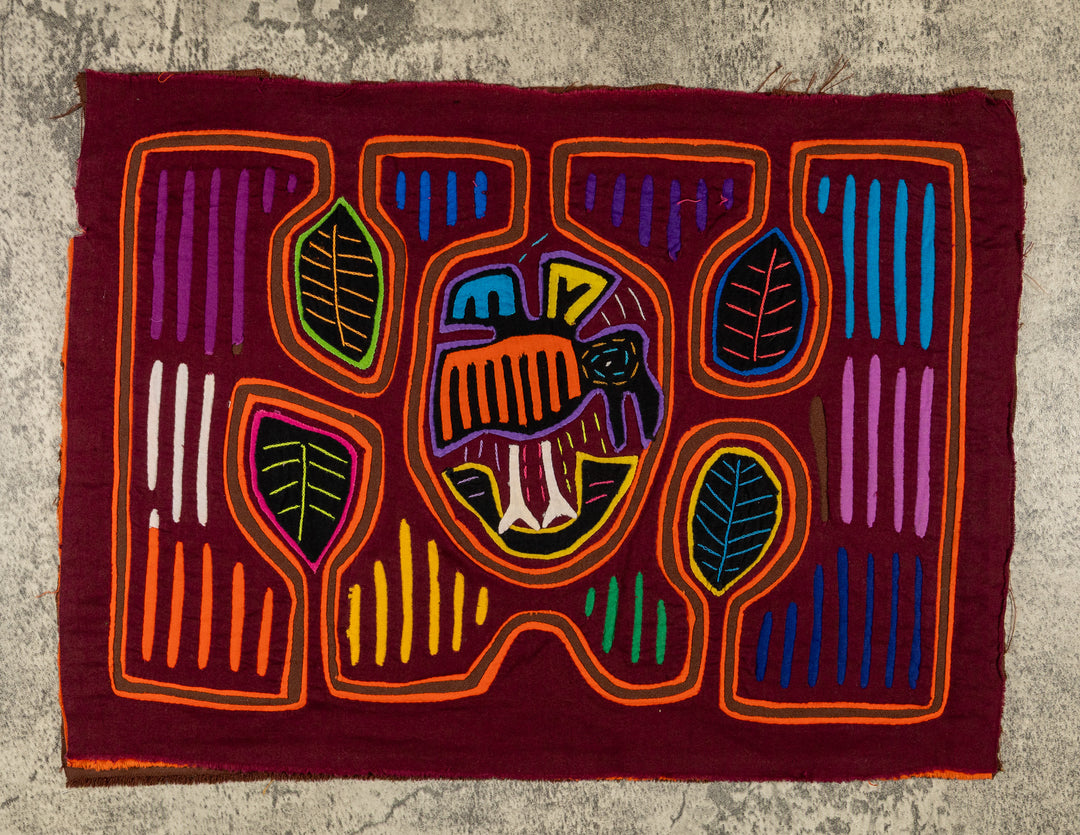 Orange And Burgundy Birdcage Mola