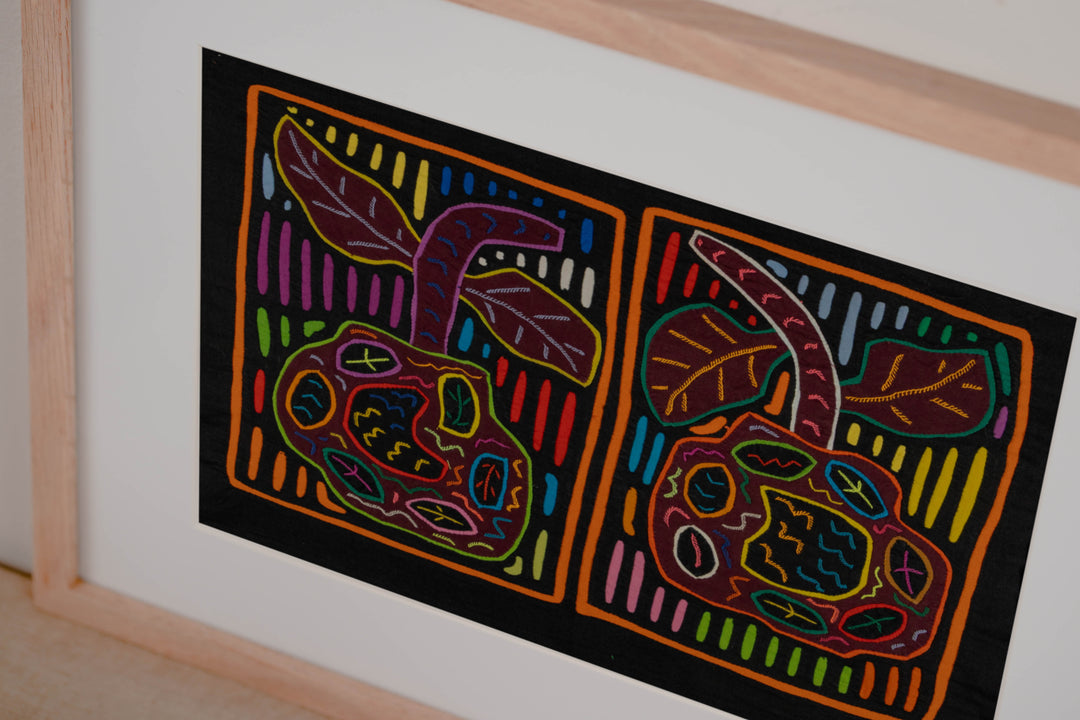 Black And Orange Tropical Fruit Mola