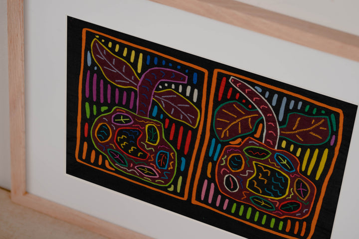 Black And Orange Tropical Fruit Mola