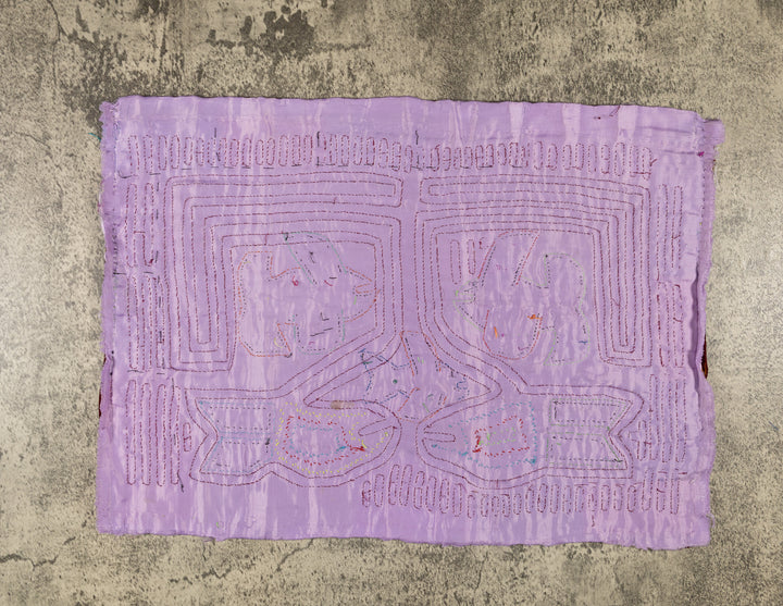 Burgundy And Purple Satin Fish And Bird Mola