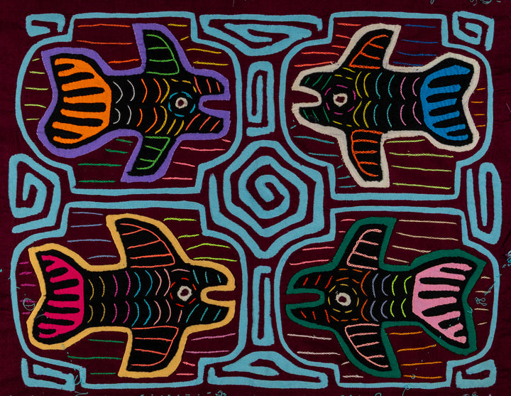 Burgundy And Turquoise Fish Aquarium Mola