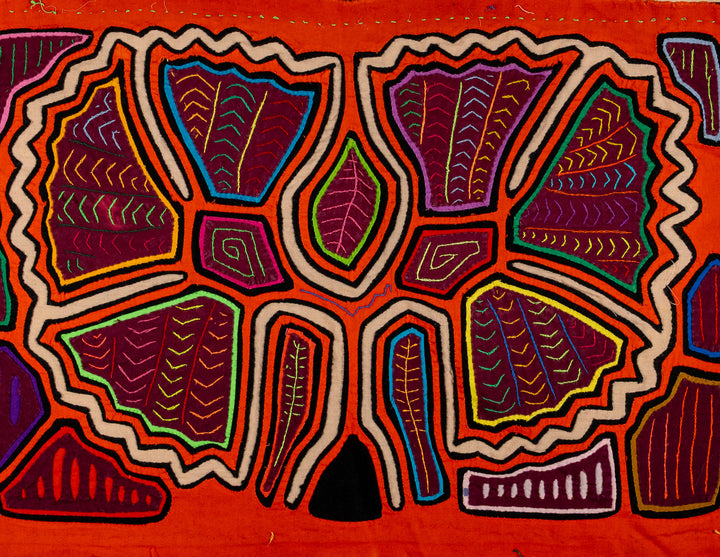 Orange And White Floral Flower Mola