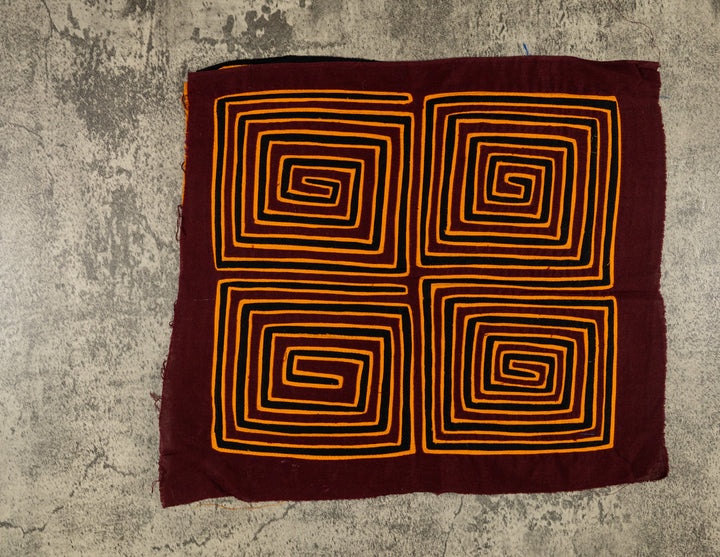 Burgundy Gold And Black Classic Design Mola