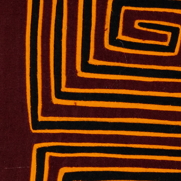 Burgundy Gold And Black Classic Design Mola