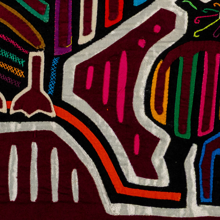 Maroon And Silver Thunderbird With Chicks Mola