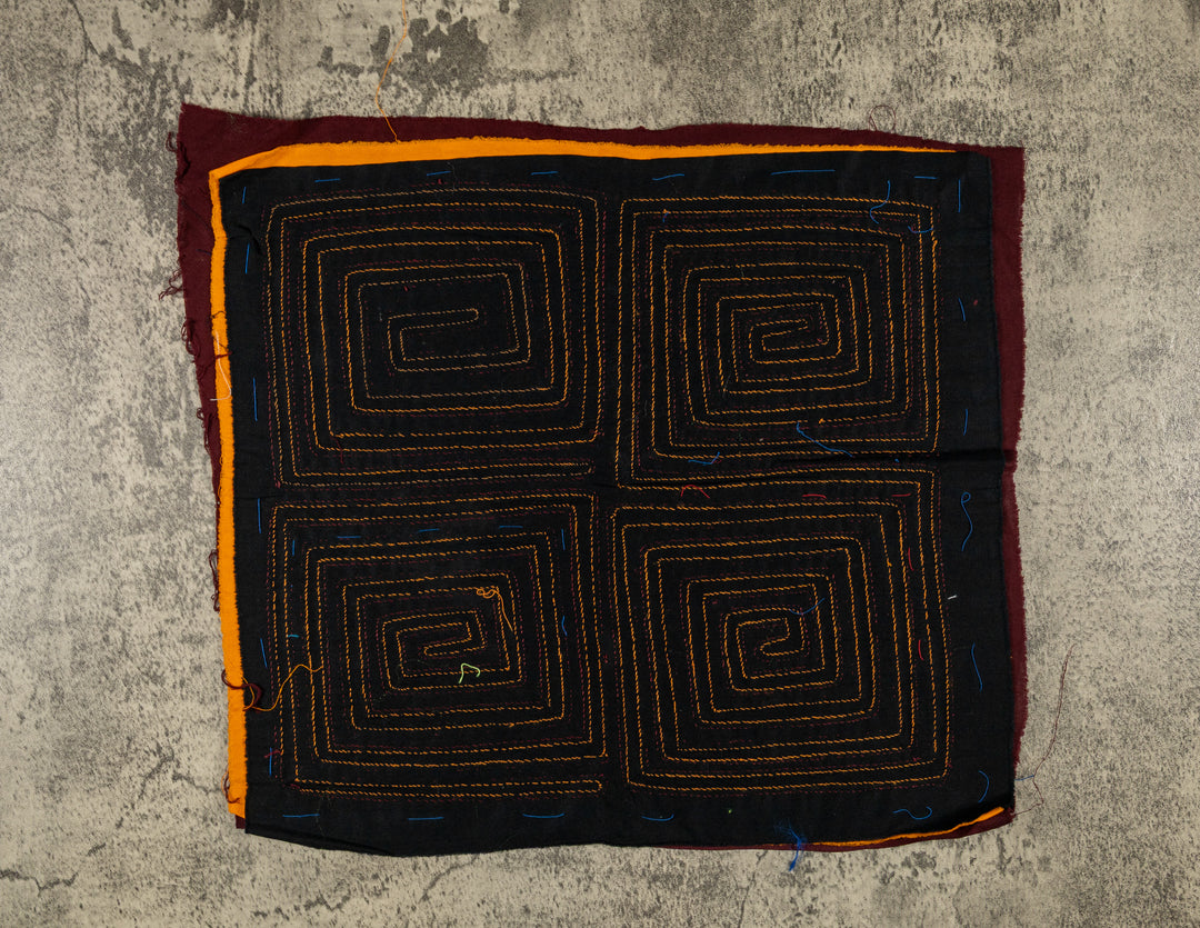 Burgundy Gold And Black Classic Design Mola