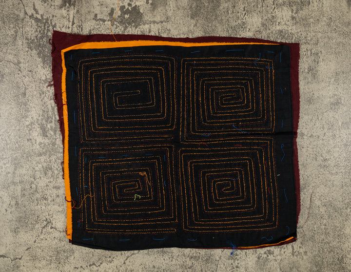 Burgundy Gold And Black Classic Design Mola