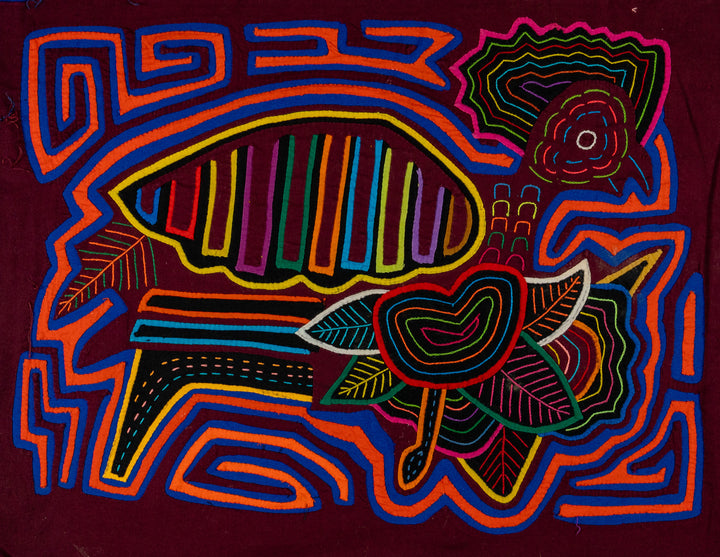 Burgundy And Blue Queen Of The Jungle Mola