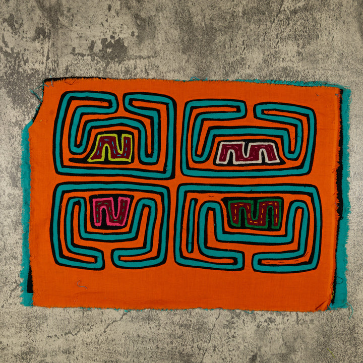Orange And Turquoise Classic Design Mola