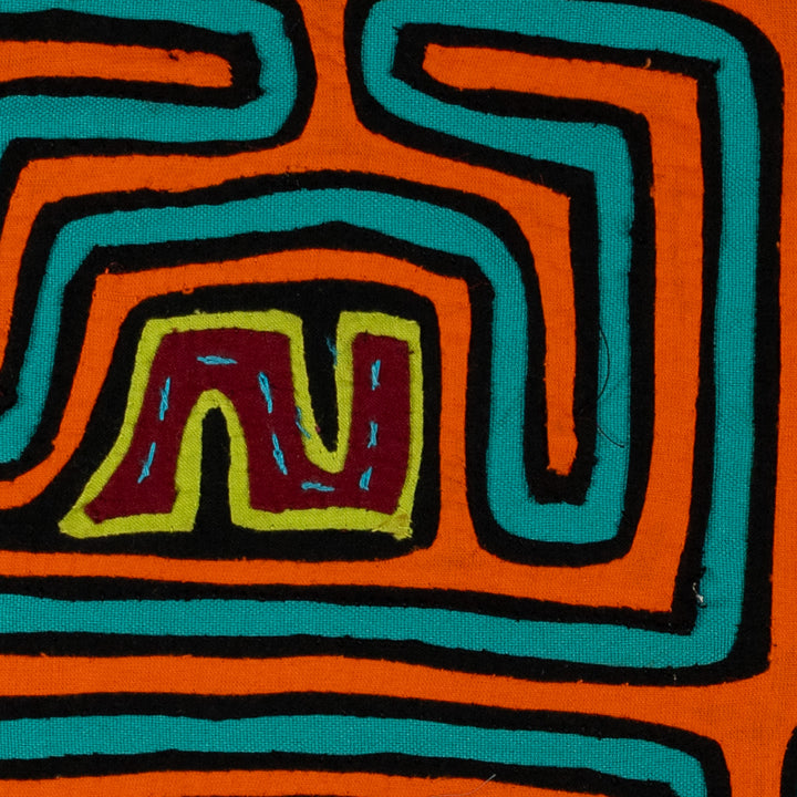 Orange And Turquoise Classic Design Mola