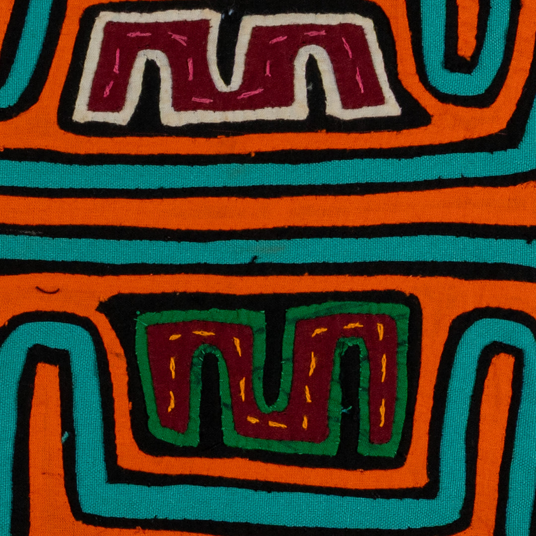 Orange And Turquoise Classic Design Mola