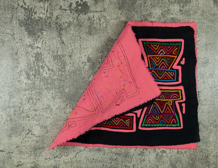 Black And Pink Hatchet Axe Mola