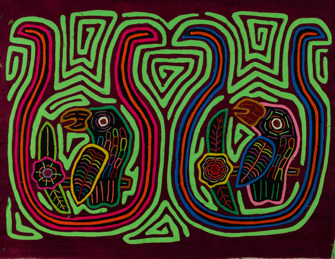 Maroon And Green Toucan Bird Birdcage Mola