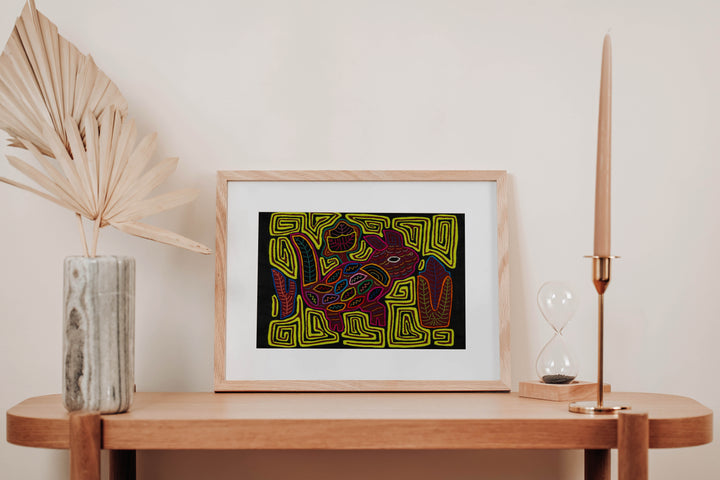 Chartreuse And Maroon Jungle Critter Mola