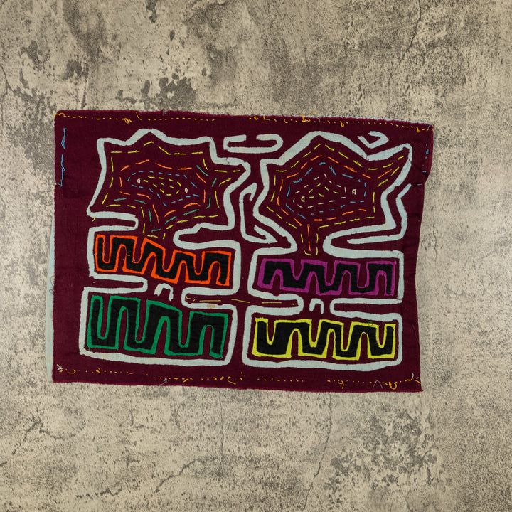 Burgundy And Blue Twin Sisters Mola