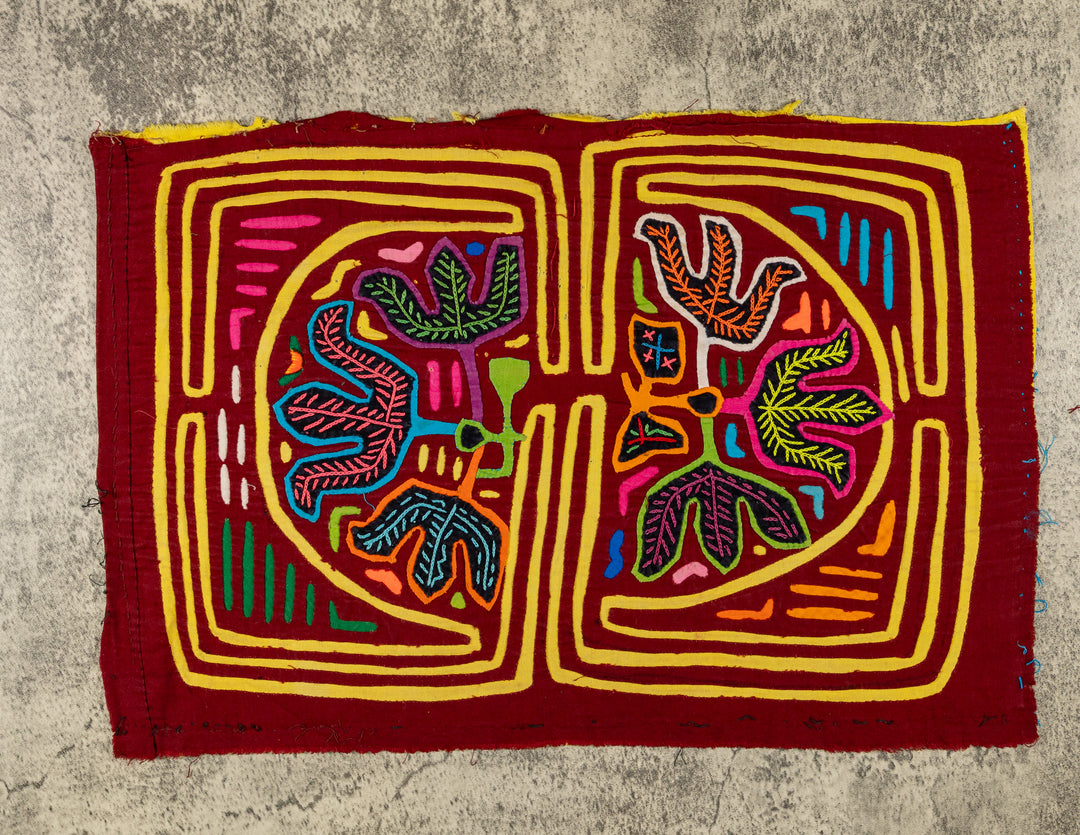 Burgundy And Yellow Garden Of Eden Mola