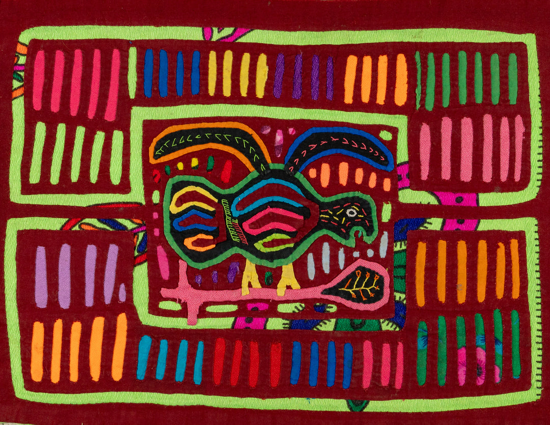 Burgundy And Green Winged Warrior Mola
