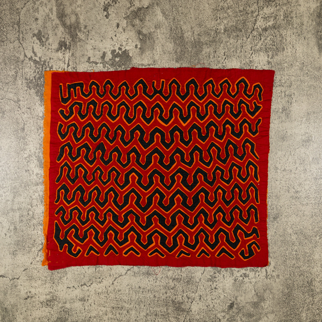 Classic Design Black Red And Gold Mola