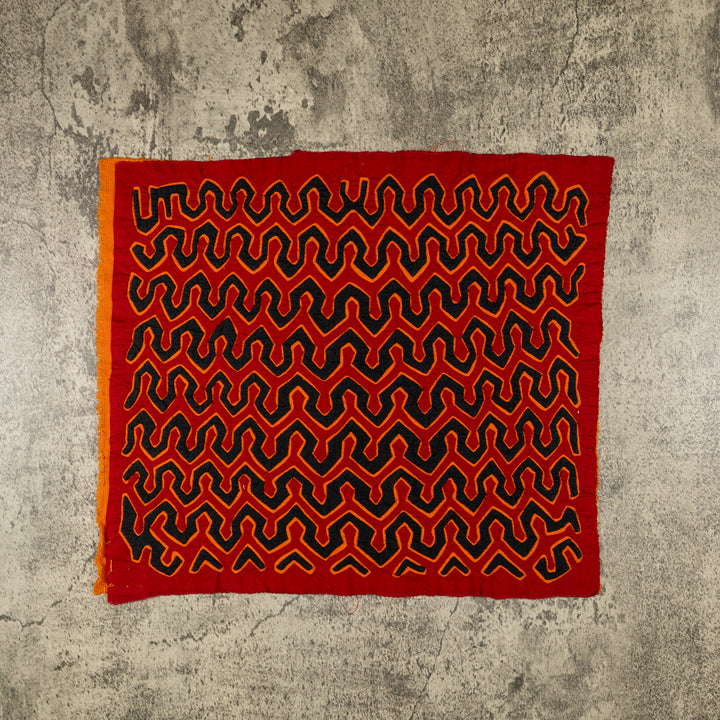 Classic Design Black Red And Gold Mola