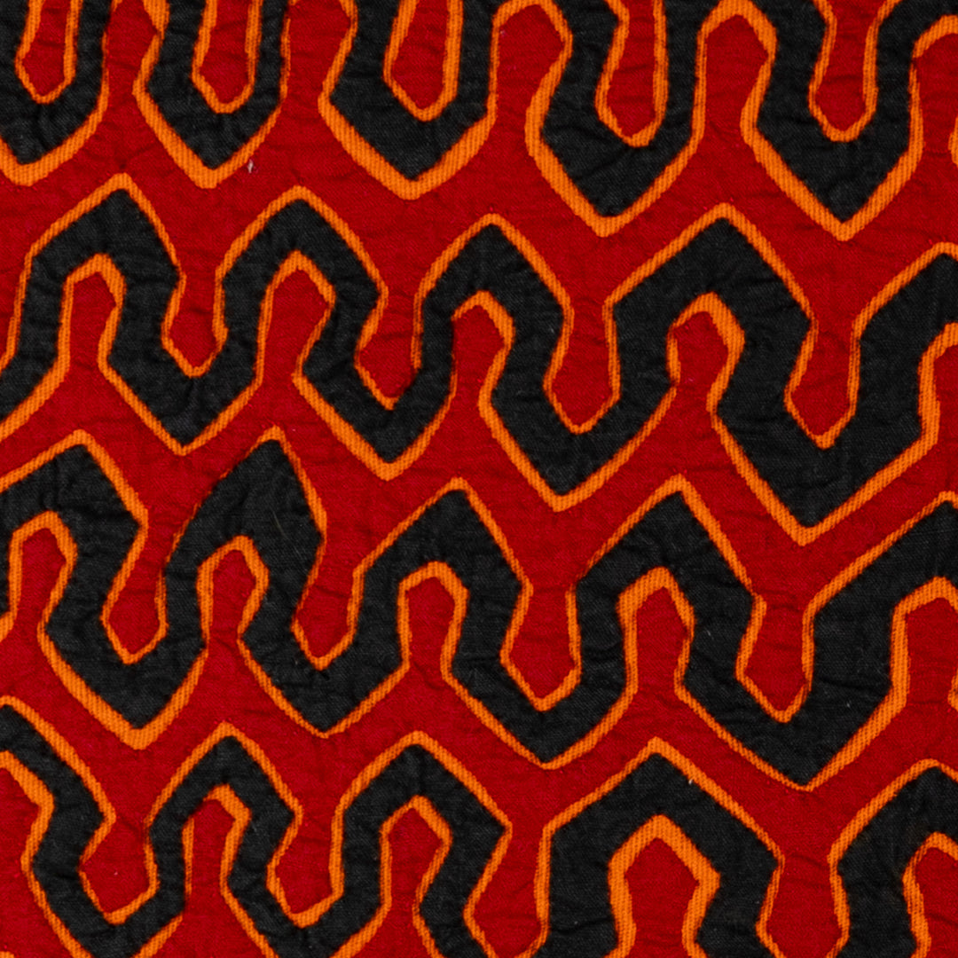 Classic Design Black Red And Gold Mola