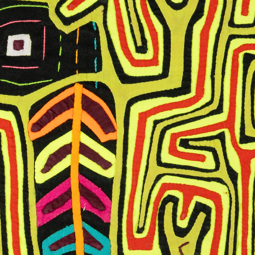 Red And Chartreuse Jungle Critters Climbing To The Sky Mola