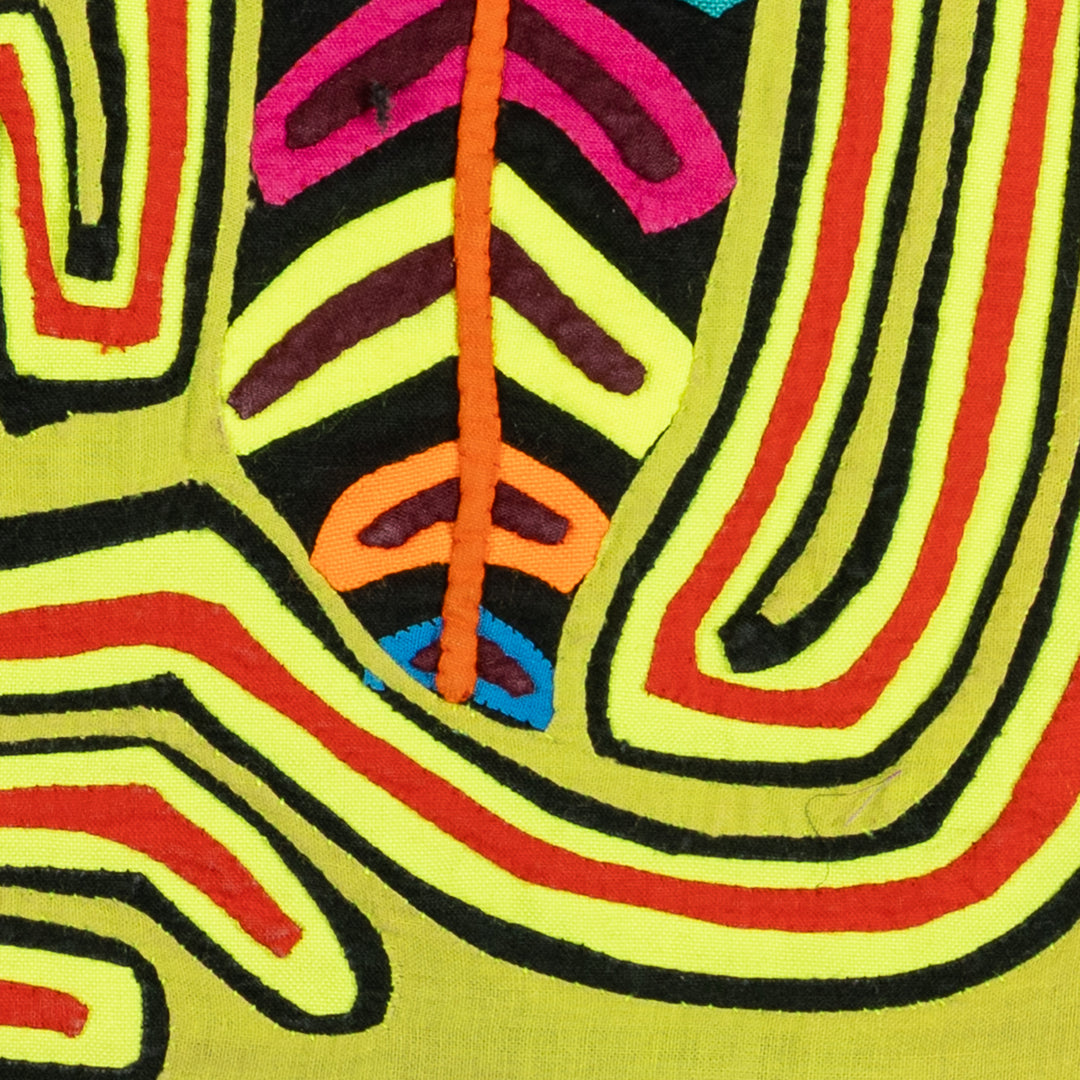 Red And Chartreuse Jungle Critters Climbing To The Sky Mola