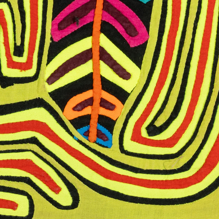 Red And Chartreuse Jungle Critters Climbing To The Sky Mola